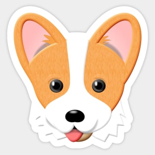 Cute Cartoon Corgi Sticker